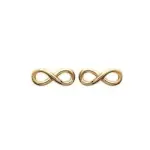 Boucles d'oreilles femme & enfant en plaqu or - infini