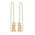 Boucles d'oreilles femme, longues chaînes plaqué or - lili Boucles d'oreilles femme, longues chaînes plaqué or - lili