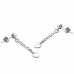 Boucles d'oreilles femme pendantes, coeur argent, zoé bijoux Boucles d'oreilles femme pendantes, coeur argent, zoé bijoux