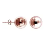 Boucles d'oreilles femme, perles dore rose 12 mm, cration zo bijoux