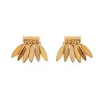 Boucles d'oreilles femme en plaqu or, breloques plumes - zana