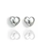 Boucles d'oreilles fille, coeur plein en argent 925 Boucles d'oreilles fille, coeur plein en argent 925