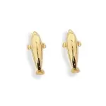 Boucles d'oreilles fille & femme en plaqu or - dauphin