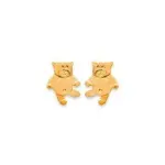 Boucles d'oreilles fille en plaqu� or - ourson - teddybear