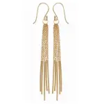 Boucles d'oreilles longues chaînes, plaqué or - eskiss Boucles d'oreilles longues chaînes, plaqué or - eskiss