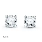 Boucles d'oreilles luxe femme, clou diamant et or blanc - 8 tailles Boucles d'oreilles luxe femme, clou diamant et or blanc - 8 tailles