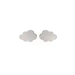 Boucles d'oreilles nuage en argent rhodié, femme & enfant Boucles d'oreilles nuage en argent rhodié, femme & enfant