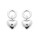 Boucles d'oreilles originales coeur en argent - teana