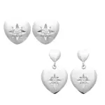 Boucles d'oreilles pendantes avec coeurs, argent 925 - tiana Boucles d'oreilles pendantes avec coeurs, argent 925 - tiana
