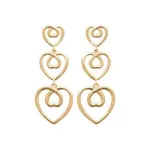 Boucles d'oreilles pendantes coeur pour elle - ysalie