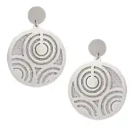 Boucles d'oreilles pendantes pour femme en acier gris - diva