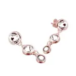 Boucles d'oreilles pendantes femme en plaqué or rose & swarovski - chute rose Boucles d'oreilles pendantes femme en plaqué or rose & swarovski - chute rose