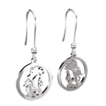 Boucles d'oreilles pendantes, hippocampes en argent 925 Boucles d'oreilles pendantes, hippocampes en argent 925