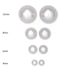 Boucles d'oreilles perle blanche de majorque - 4mm à 12mm Boucles d'oreilles perle blanche de majorque - 4mm à 12mm