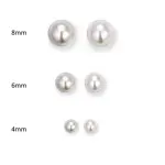 Boucles d'oreille perles d'eau douce / argent, 4mm à 8mm Boucles d'oreille perles d'eau douce / argent, 4mm à 8mm