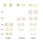 Boucles d'oreilles perle d'eau douce, or 18 cts
