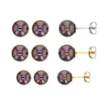 Boucles d'oreilles perles de tahiti grises et or 18 cts - mystre