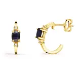 Boucles d'oreille saphir et or jaune 18 carats - melissa