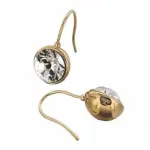 Boucles d'oreilles swarovski femme, sphres en plaqu or, zo bijoux