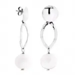 Boucles ysée - pendantes en or blanc 18 carats et perles de culture Boucles ysée - pendantes en or blanc 18 carats et perles de culture
