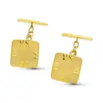 Boutons de manchette carrs - or 18 carats - cadran