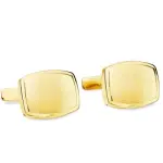 Boutons de manchette rectangles - or 18 carats mat / brillant - allan