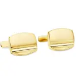 Boutons de manchette rectangles - or 18 carats mat / brillant - massimo