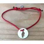 Bracelet aigle en argent 925 & cordon couleur au choix - crateur cabanetchanque