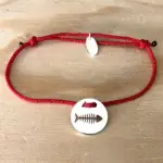 Bracelet arête de poisson en argent, couleur au choix Bracelet arête de poisson en argent, couleur au choix