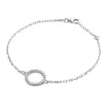 Bracelet en argent pour femme + cercle de zircon - rive gauche Bracelet en argent pour femme + cercle de zircon - rive gauche