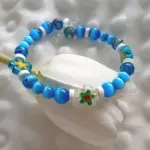 Bracelet azzura - fracheur estivale en verre de murano, sign cralyn