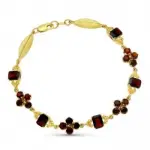 Bracelet catalina en or jaune 18 carats et grenats - richesse et chaleur m�diterran�enne