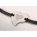 Bracelet coeur en argent et acier par cabanetchanque, 11 coloris