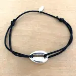 Bracelet coquillage cauri en argent + couleur au choix Bracelet coquillage cauri en argent + couleur au choix