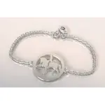 Bracelet de crateur en argent pour femme - cavalier au dressage