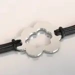 Bracelet de crateur en argent, nuage & cordon par cabanetchanque