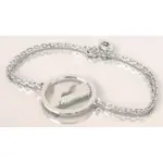Bracelet crateur pour femme en argent rhodi - empreinte de pied