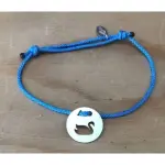 Bracelet cygne en argent 925 & cordon couleur au choix - crateur cabanetchanque