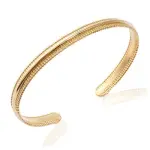Bracelet dor� pour femme, jonc ouvert en plaqu� or jaune - nana