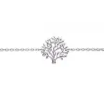 Bracelet femme, arbre de vie en argent rhodi - athna