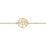 Bracelet femme, arbre de vie en plaqu or - synopsis