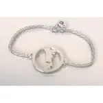 Bracelet femme en argent, carte d'alsace par cabanetchanque