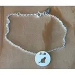 Bracelet femme argent, crateur cabanetchanque, token's chat assis