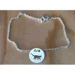 Bracelet femme argent, crateur cabanetchanque, token's chat debout
