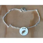 Bracelet femme argent, crateur cabanetchanque, token's chat patte