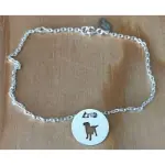 Bracelet femme argent, crateur cabanetchanque, token's chien debout