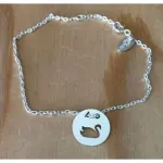 Bracelet femme argent, crateur cabanetchanque, token's cygne