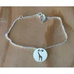 Bracelet femme argent, créateur cabanetchanque, token's girafe Bracelet femme argent, créateur cabanetchanque, token's girafe
