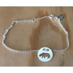 Bracelet femme argent, créateur cabanetchanque, token's hippopotame Bracelet femme argent, créateur cabanetchanque, token's hippopotame