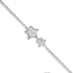 Bracelet femme argent & toiles rehausses de zircon - cassiope